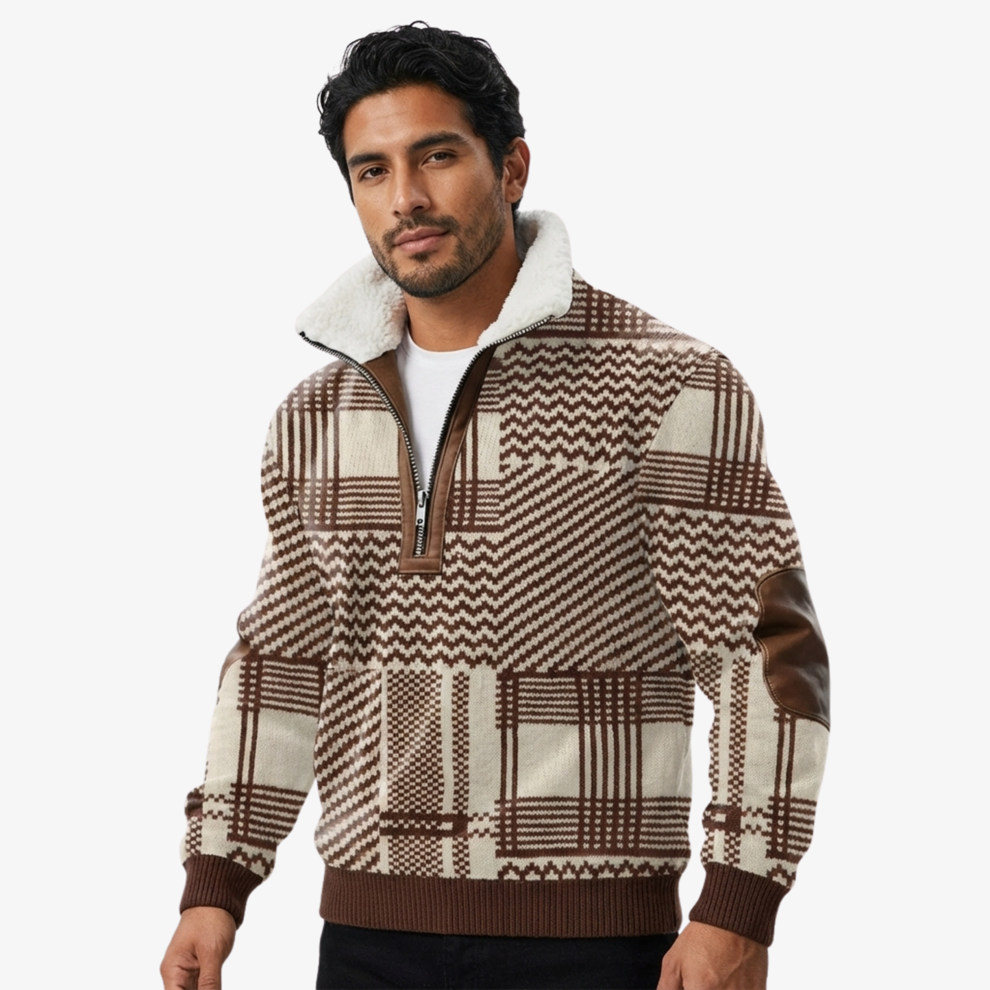 Thierry | Suéter con cuello forrado cálido